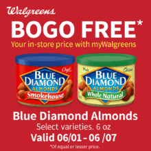 BOGO FREE Blue Diamond Almonds – Grab for Half the Price!