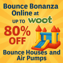 Bounce Bonanza Online at Woot – Up To 80% Off Bounce Houses & Air Pumps