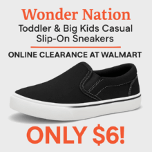 Wonder Nation Kids Slip On Shoes ONLY $6
