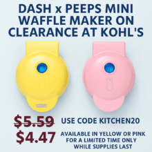 Dash x Peeps Mini Waffle Maker on Clearance at Kohl’s for Just $4.47!