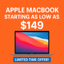 Apple Macbook Starting as Low as $149 – Limited Time Offer!