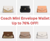 Coach Mini Envelope Wallet Up to 76% OFF!