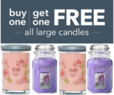 Large Yankee Candles Buy One Get One FREE