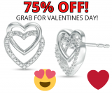 Diamond Accent Heart Earrings 75% OFF at Zales!