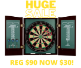 Dartboard & Cabinet Set HUGE Sale at Walmart!