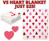 Victoria Secret Heart Fleece Blanket HOT Sale! HURRY!