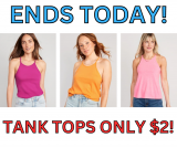 TANK TOPS ONLY $2! ENDS TODAY!