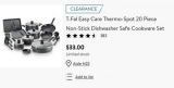 T-Fal Easy Care Thermo-Spot 20 Piece Non-Stick Dishwasher Safe Cookware Set Only $33