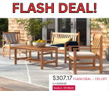 Joliet Solid Wood 4 Person Seating Set FLASH DEAL 72% OFF!