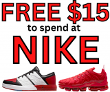 FREE $15 to spend at Nike