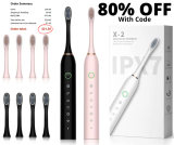 Sonic Electric Toothbrush, 2pk 80% OFF with Code