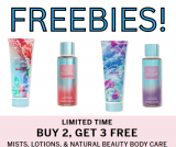 Victoria’s Secret Buy 2 Get 3 Free Mists and Body Lotions