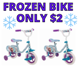 Girls Disney Frozen Bike Only $2.00    **HOT**