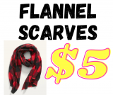 Flannel Blanket Scarves $5 TODAY ONLY!