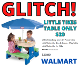 Little Tikes Picnic Table Only $20 – HUGE WALMART GLITCH