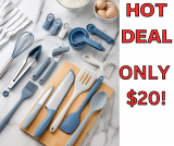 ENCHANTE Cook With Color 24-Pc. Kitchen Gadget Set Only $20!