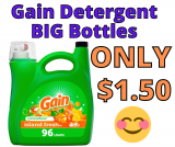 Gain Laundry Detergent – BIG Bottles just $1.50!