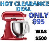 Kitchen Aid Artisan Mixer now ONLY $95 at Walmart!!