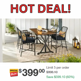 StyleWell 5-Piece Outdoor Patio Dining Set Hot Savings!