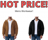 Wrangler Workwear Full Zip Sherpa Lined Hooded Sweatshirt Walmart.com Deal!