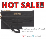 Steve Madden Flat Faux Leather Wristlet MAJOR PRICE DROP!