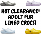 Adult Fur Lined Crocs HOT PRICE!