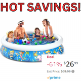 Jasonwell Inflatable Kiddie Pool Huge Saving On Amazon!