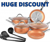 Cookware 11 Piece Non Stick Set Huge Discount On Amazon