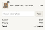 HURRY! Free Halo Creamer With Free Shipping!