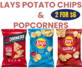 2 FOR $6 LAYS POTATO CHIPS AND POPCORNERS AT TARGET!