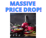 Red 10-pc Ceramic Cookware Set Massive Price Drop!