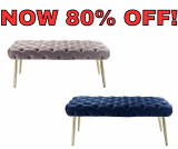 Velvet Benches Now 80% Off!