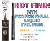 NYX Professional Liquid Eyeliner! HOT FIND On Amazon!