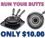 Farberware 3pc Nonstick Skillet and Griddle Cookware Set On Sale