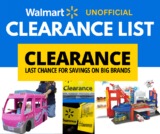 The Unofficial Walmart Clearance List Including Unmarked, In Store And Online