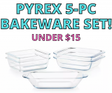 Pyrex 5-Pc Bakeware Set! Major Savings!