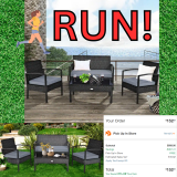 4-Piece Costway Wicker Patio Conversation Set Only $152 SHIPPED (Was $509)