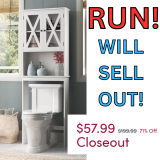 Owen Freestanding Over-The-Toilet Storage Hot Closeout Price!