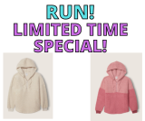 Limited Time Special! Varsity Sherpa Half-Zip Pullover!