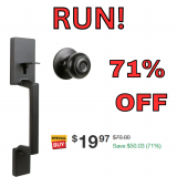 Vancouver Matte Black Entrance Door Handleset Now 71% Off!