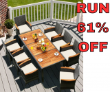 Costway 9PCS Patio Rattan Dining Set Now 61% Off!