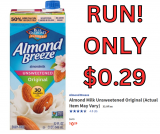 Almond Milk Unsweetened Original Only $0.29 at Walgreens!