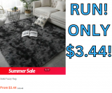 Fuzzy Area Rug Only $3.44! Run!