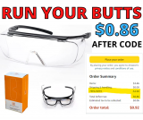SAFETY GLASSES ONLY 86 CENTS SHIPPED AFTER CODE!
