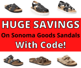 Sonoma Goods SandalsHUGE Savings with Code!