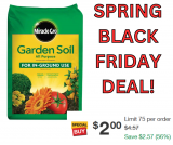 Miracle-Gro Garden Soil Only $2 For Spring Black Friday!