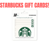 Starbucks Gift Cards $10×4!