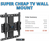 TV Wall Mount- Up To 65″ TVS! No Code Needed!