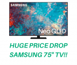 Samsung  75″  4K UHD Smart TV Huge Price Drop