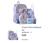 Frozen Backpack Set On Clearance